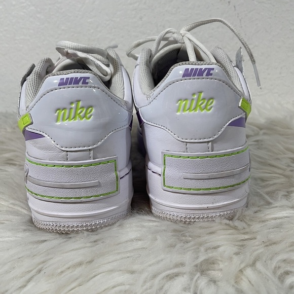 NIKE Air Force 1 Low Shadow White Electric Green Size 10 - Picture 6 of 15